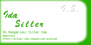 ida siller business card